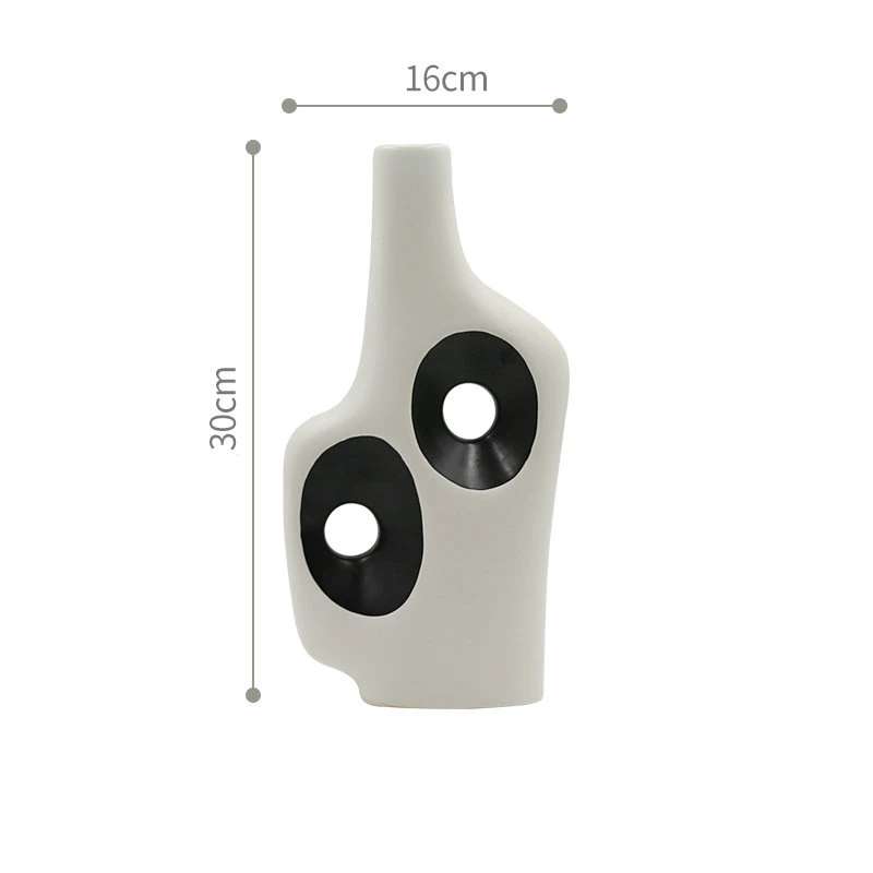 Decorative Pottery Art Vase Ceramic Vases Hand-Painted Outdoor Garden Patio Lawn Home Decoration for Living Room Bedroom and Mantel Bl21987