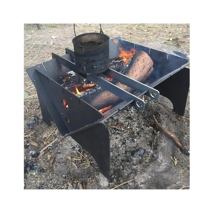 Customize Folding Portable Metal Small Fire Pit Outdoor Camping Barbecue Grill Corten Steel Fire Pit