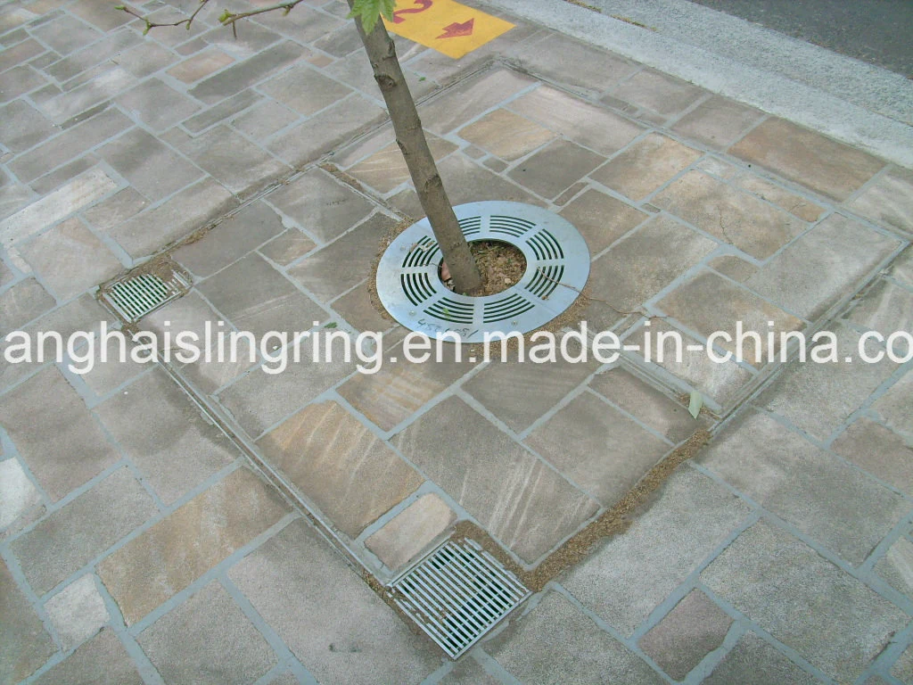 Metal Tree Grate to Protect The Trees Aluminum Casting Tree Grate with Water Slots