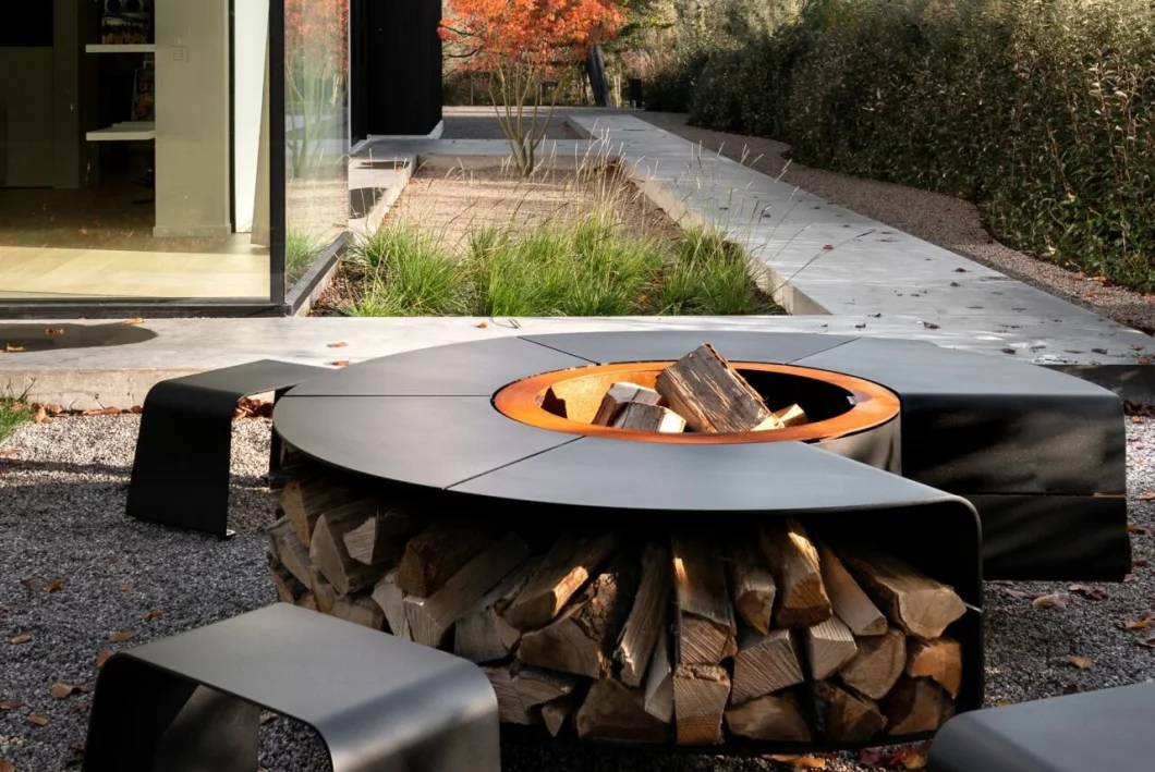 High Quality Corten Steel Round Garden Decorative Fire Pit