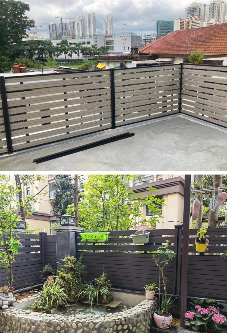 Easy DIY Construction Fencing Anti-Corrosion Outdoor Waterproof WPC Wood Composite Screen Fence